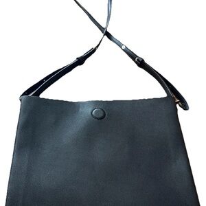 French Connection Black Crossbody Purse with Adjustable Strap Silver Hardware